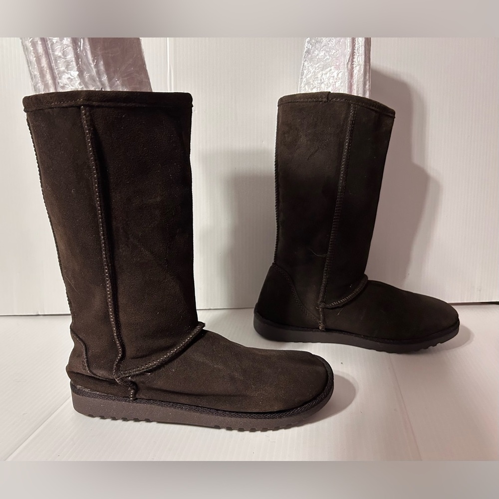 Xhilaration expresso genuine suede upper winter tall boots women size 8